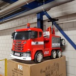 2x Elektrische brandweerauto Rood