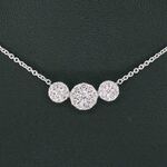 Witgouden ketting met briljant geslepen diamanten