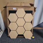 4x Akoestisch wandpaneel, hexagon Classic oak