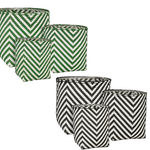 Ca. 32x Plantmanden, Mica Decorations, set van 3, groen/zwart