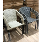 Ca. 50x Stapelstoel Paco, zwart/wit