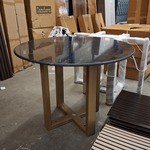 3x Ronde eetkamertafel met marmerenblad Zwart