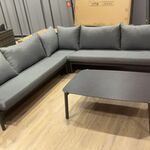 5x Loungeset Paco, Tremezzo, grijs/zwart