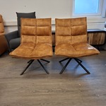 2x Fauteuil Okergeel