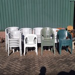 Partij tuinstoelen