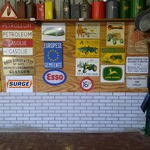 19x Nostalgisch wandbord o.a. 1x emaille bord