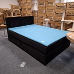 Boxspring met opbergfunctie Zwart