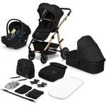 Lionelo Amber 3in1  Kinderwagen  XXL SET  incl. autostoel Zwart