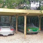 Dubbele Carport 750x600x270 cm, Vrijstaand