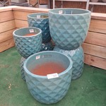 7x Stenen bloempot, TS Collection