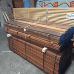 Ca. 101x Hardhouten beschoeiingsplank, 2 x 15 x 200 cm