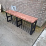 Schoenenrek met metalen frame, 140 x 32 x 55 cm hoog