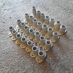 Ca. 28x Buiskoppeling ovale voetplaat, Ø 42,4 mm