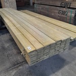 Ca. 98x Vuren geïmpregneerde rabatdelen, 1,8 x 14 x 510 cm