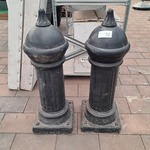 2x IJzeren decoratiepaal