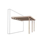 Carport  1000x300x270 cm, Wand
