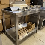 Rvs werktafel 100x70x89 cm