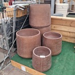 5x Stenen bloempot, TS Collection,