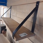 Wandplank met stalen dragers, Afmeting plank ca. 20×85 cm