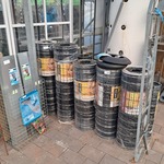 Ca. 12x Rol afrastering en borders, O.a. Pantanet