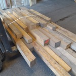 Ca. 22x Eiken balken divers, Lengte 80-360 cm