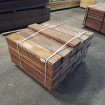 Ca. 67x Hardhouten damwand, 5 x 19,5 x 100 cm