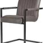 Set van 2 eetkamerstoelen Label51, Milo, antraciet