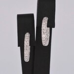 Witgouden oorbellen met briljant geslepen diamanten