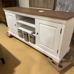 Dressoir, wit + bruin