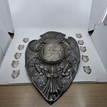 Schuttersschild met 10x gewonnen embleem