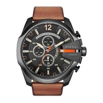 Diesel Mega Chief chronograaf Horloge van Bruin leer
