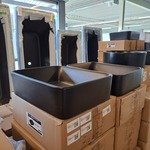 4x Waskom Best Design, Roveto, mat zwart