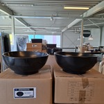 2x Waskom Best Design, Ancona, mat zwart