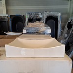 2x  Waskom Best Design, App, glans wit