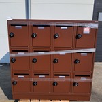 (NS materiaal) 2x 12-deurs lockerkast, Olssen