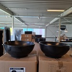 4x Waskom Best Design, Ancona, mat zwart