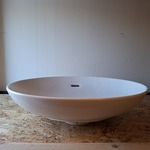 Waskom ovaal, mat wit
