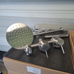 Regendoucheset inbouw, rvs geborsteld