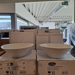 4x Waskom Best Design, Taps, glans wit