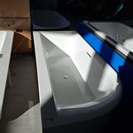 Half-vrijstaand ligbad (1 x ronde hoek) Korver, ZENN, wit