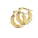 Marie Celeste Oorringen lapide  14.5 mm  Goud