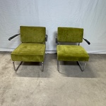 2x Fauteuil Zuiver, Ridge Rib, groen