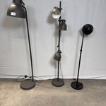 3x Vloerlamp Ikea, Hektar en Skurup, antraciet en zwart