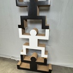 3x Boekenkast Kubedesign, zwart en wit