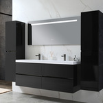 Badkamermeubel Vonato, Lucente 145, hoogglans zwart