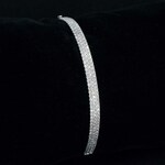 Witgouden vaste armband met briljant geslepen diamant