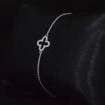 Witgouden armband met diamant