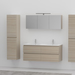 Badkamermeubel Vonato, Lagom 120, licht hout decor