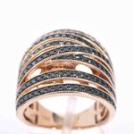 Rosegouden design ring met briljanten diamanten