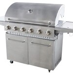 Gasbarbecue Vonato, RVS Traditionele Grill Elite 6, zilverkleurig, rvs